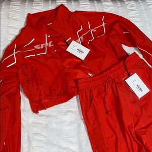 Kith Sport Jacket and Pant Combo - Fiery Red